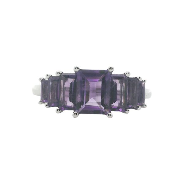 10KT WG 7 GRADUATED EM. CUT AMETHYST - 3.00CTW Lennon's W.B. Wilcox Jewelers New Hartford, NY