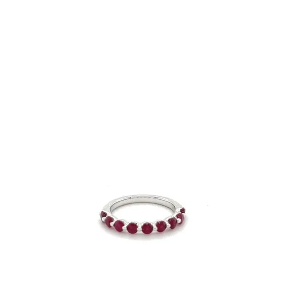 14Kt White Gold Ruby Band Lennon's W.B. Wilcox Jewelers New Hartford, NY