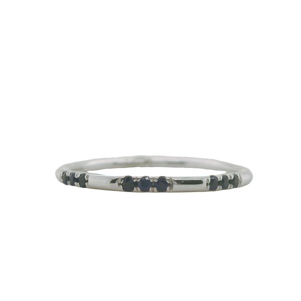 14KT W/G  SAPPHIRE BAND WITH 9 SAPPHIRES = .11 CTTW AAA Lennon's W.B. Wilcox Jewelers New Hartford, NY
