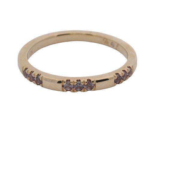 10K YG RING WITH 9 LAB ALEXANDRITE IN 3 SECTIONS OF 3     .11 CTTW Lennon's W.B. Wilcox Jewelers New Hartford, NY