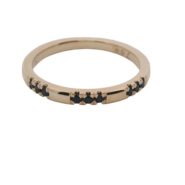 10YG RING WITH 9 GEN. SAPPHIRES SET IN 3 SECTIONS OF 3    .11 CTTW Lennon's W.B. Wilcox Jewelers New Hartford, NY