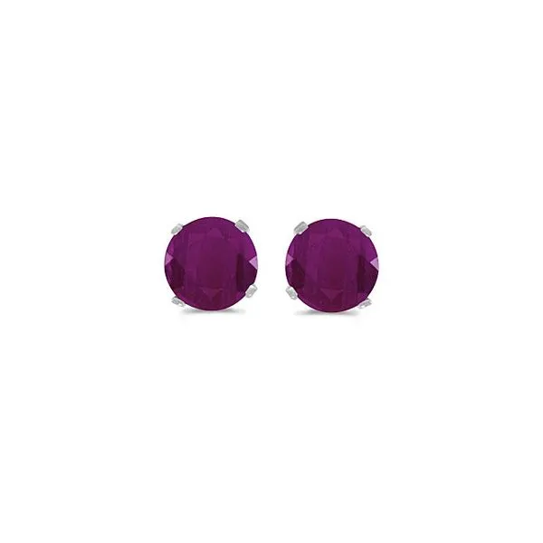14Kt White Gold Ruby Earrings  Lennon's W.B. Wilcox Jewelers New Hartford, NY