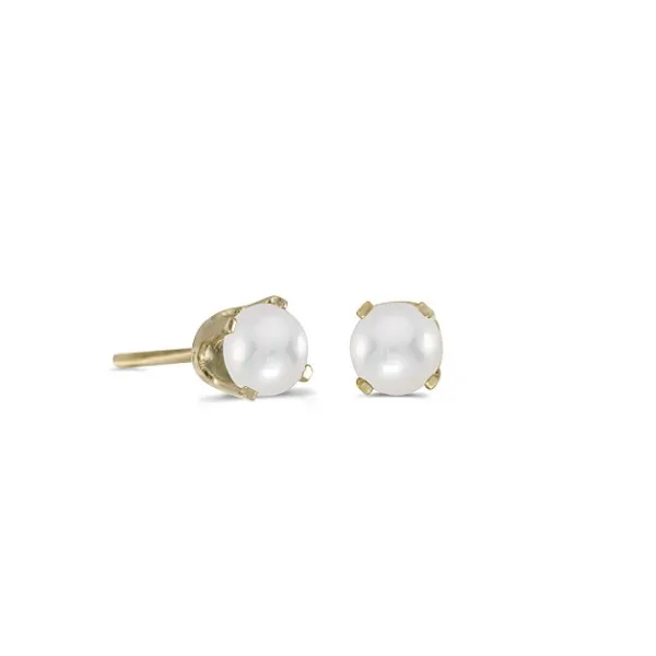 14K YELLOW GOLD ROUND PEARL STUD EARRINGS Lennon's W.B. Wilcox Jewelers New Hartford, NY