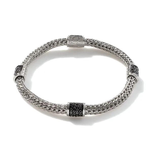 Icon Silver Bracelet with Black Sapphires Lennon's W.B. Wilcox Jewelers New Hartford, NY