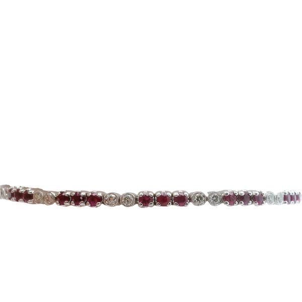 Lady's Tennis Bracelet With Alternating 35 2.78Tw Round Rubys And 24 0.77Tw Round Diamonds Lennon's W.B. Wilcox Jewelers New Hartford, NY