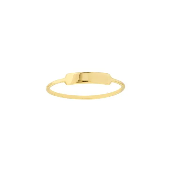 14Kt Yellow Gold Small ID Ring  Lennon's W.B. Wilcox Jewelers New Hartford, NY