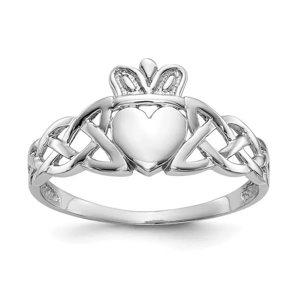 14Kt White Claddagh Ring Lennon's W.B. Wilcox Jewelers New Hartford, NY