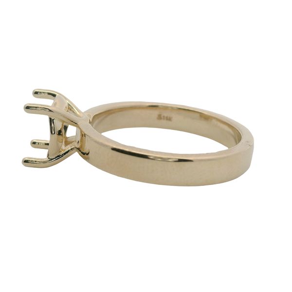 14K YG SOLITAIRE MOUNTING WITH A  4 PRONG ROUND BASE HEAD FOR 8 MM ROUND STONE ON A 3.5 MM SHANK Image 2 Lennon's W.B. Wilcox Jewelers New Hartford, NY