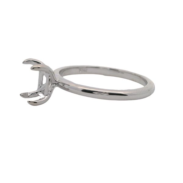 14K WG 4 PRONG SOLITAIRE MTG. FOR 7 X 5 EMERALD CUT STONE Image 2 Lennon's W.B. Wilcox Jewelers New Hartford, NY