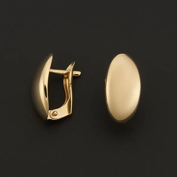 14Kt Yellow Gold Polished Omega Back Earrings Lennon's W.B. Wilcox Jewelers New Hartford, NY