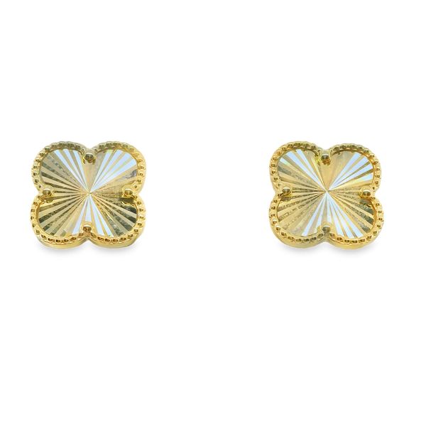 14KYG CLOVER POST EAR Lennon's W.B. Wilcox Jewelers New Hartford, NY