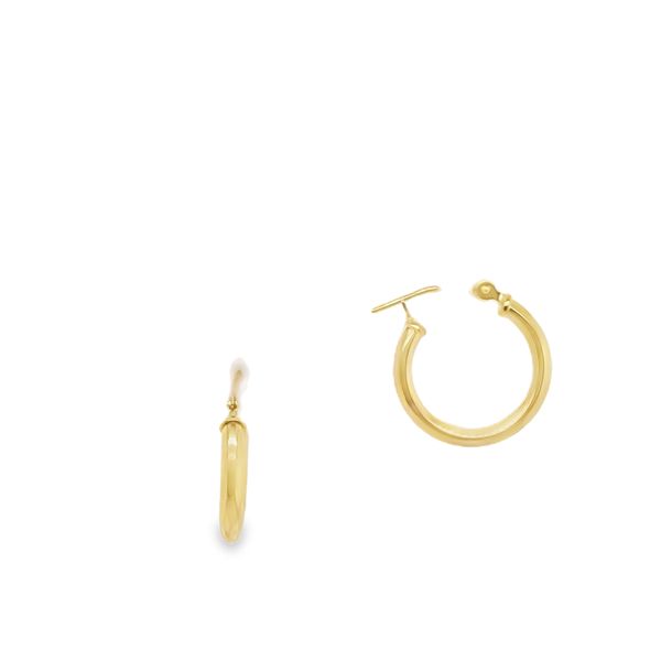 14KY POLISHED 2X15 MM TUBE HOOP Lennon's W.B. Wilcox Jewelers New Hartford, NY