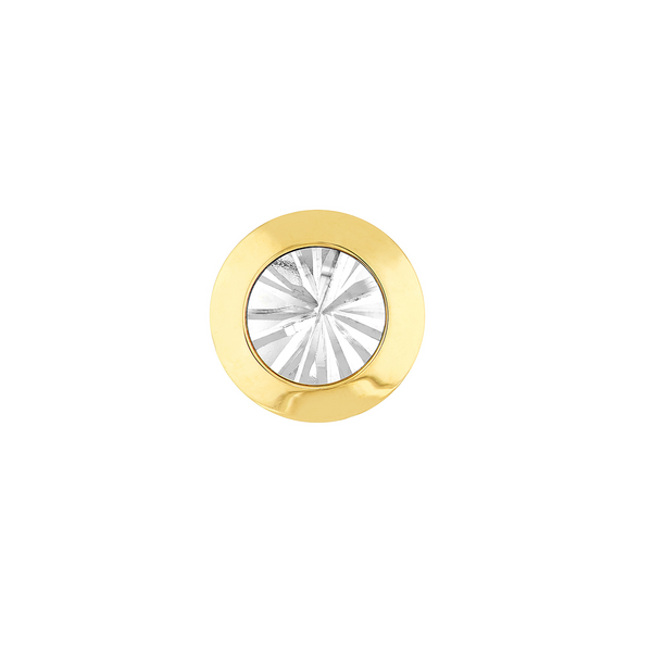 10KT TT .95G BUTTON STUD EARRING W/ DC BACKWALL Lennon's W.B. Wilcox Jewelers New Hartford, NY
