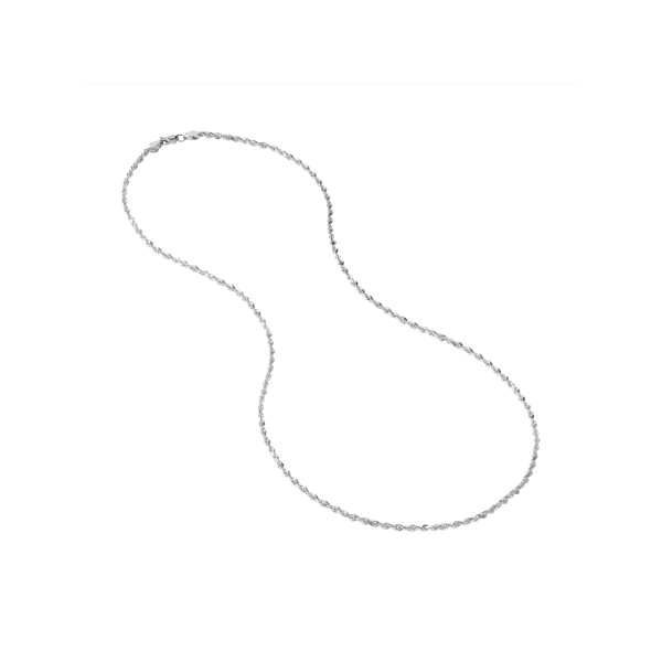 22" 14Kt White Gold Rope Chain Lennon's W.B. Wilcox Jewelers New Hartford, NY
