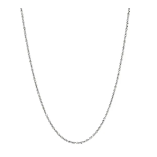 14KT WG SPARKLE SOLID TWIST CRISS CROSS CHAIN 1.25MM 18 INCHES Lennon's W.B. Wilcox Jewelers New Hartford, NY