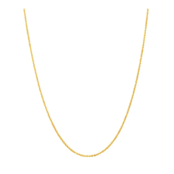 14KT YG 1.25MM SPARKLE SOLID TWIST CRISS CROSS CHAIN 18 INCHES Lennon's W.B. Wilcox Jewelers New Hartford, NY