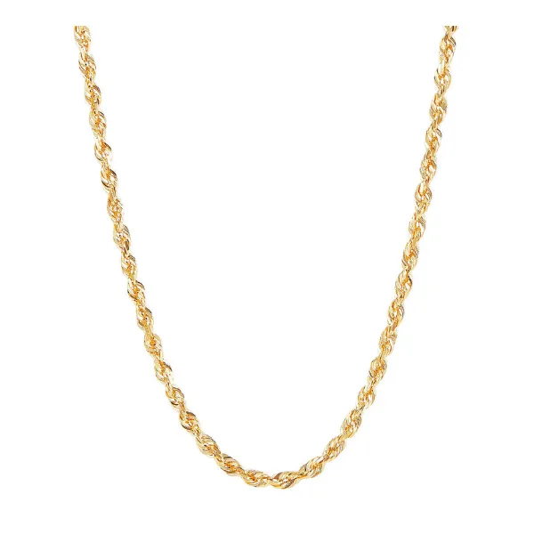 14KT YG 1.60-1.65MM SOLID GLITTER ROPE CHAIN 18 INCHES Lennon's W.B. Wilcox Jewelers New Hartford, NY