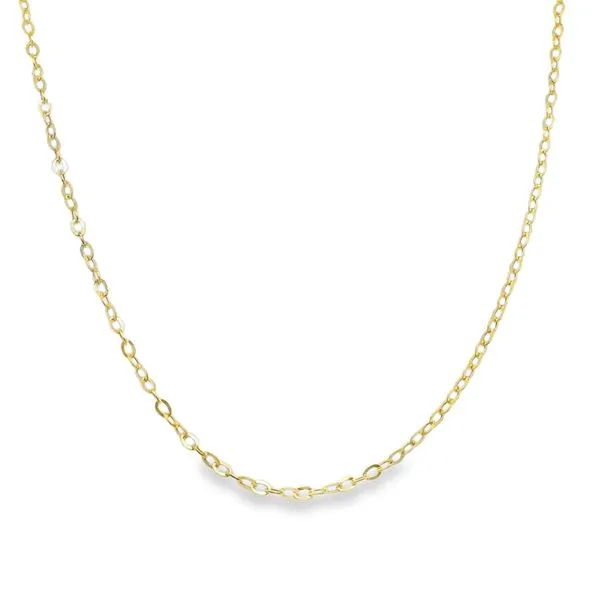14K YG 1.55MM HEAVY HOLLOW FLAT ROLO CHAIN 18" Lennon's W.B. Wilcox Jewelers New Hartford, NY