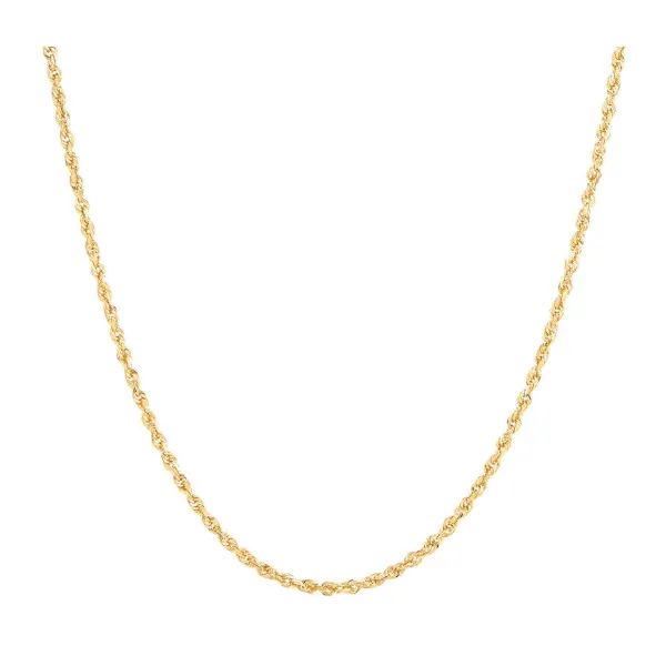 14KT YG 2.00-2.10MM SOLID GLITTER 20 INCH ROPE CHAIN Lennon's W.B. Wilcox Jewelers New Hartford, NY