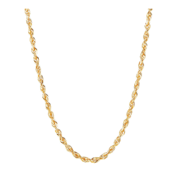 14KT YG 1.60-1.65MM SOLID GLITTER ROPE CHAIN 18 INCHES W/LOBSTER CLAW Lennon's W.B. Wilcox Jewelers New Hartford, NY