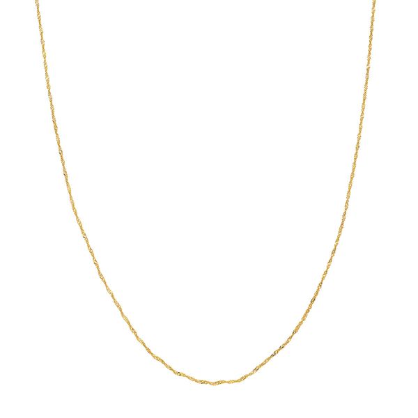 14KY 18" SINGAPORE CHAIN W/ SPRING RING Lennon's W.B. Wilcox Jewelers New Hartford, NY
