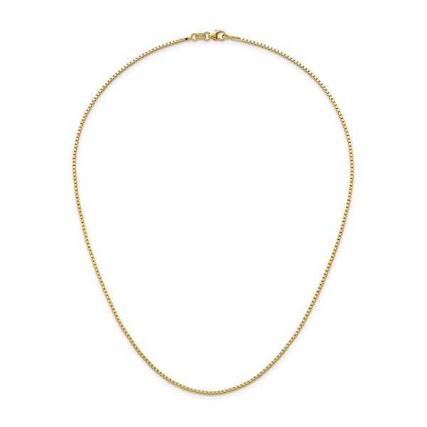 14K YG 1.4 MM SOLID BOX CHAIN WITH LOBSTER CLAW Lennon's W.B. Wilcox Jewelers New Hartford, NY