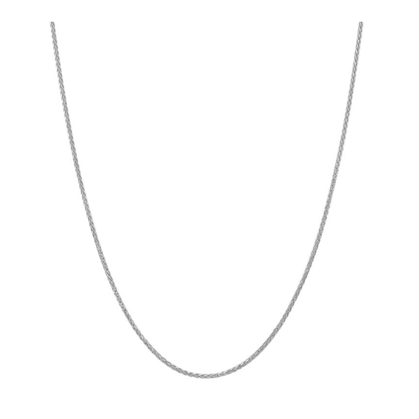 14KT WG POLISHED .97MM-1MM SOLID SPIGA WHEAT CHAIN 18 INCHES 025 GAUGE Lennon's W.B. Wilcox Jewelers New Hartford, NY