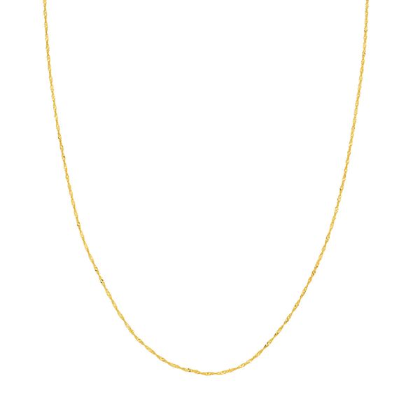 14KY 20" SINGAPORE CHAIN WITH LOBSTER CLASP Lennon's W.B. Wilcox Jewelers New Hartford, NY