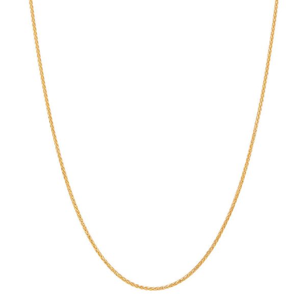 14K YG 1MM SOLID SPIGA WHEAT CHAIN 2.2GR Lennon's W.B. Wilcox Jewelers New Hartford, NY