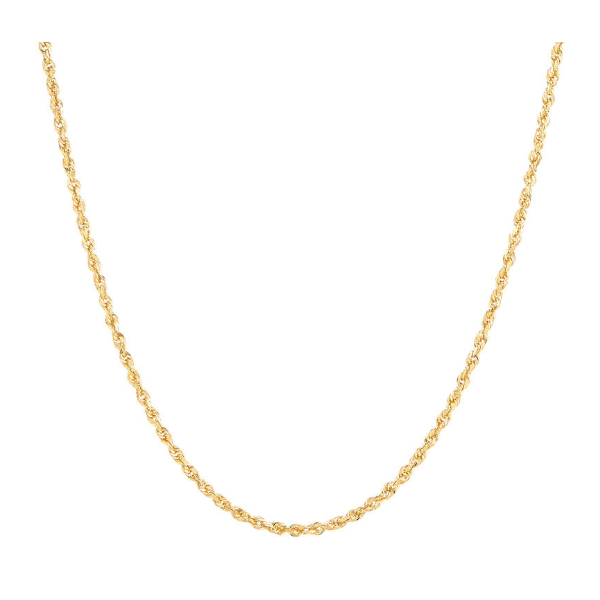 14KT YG 2.00-2.10MM SOLID GLITTER 20 INCH ROPE CHAIN Lennon's W.B. Wilcox Jewelers New Hartford, NY