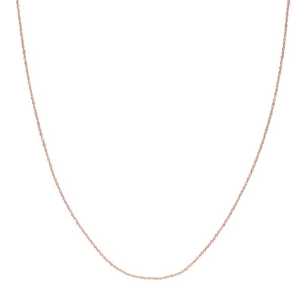 14K 18" ROSE GOLD 1.15MM SPARKLE SINGAPORE CHAIN Lennon's W.B. Wilcox Jewelers New Hartford, NY