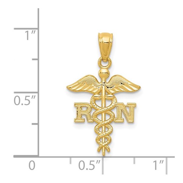 14KT YG RN PENDANT Image 2 Lennon's W.B. Wilcox Jewelers New Hartford, NY
