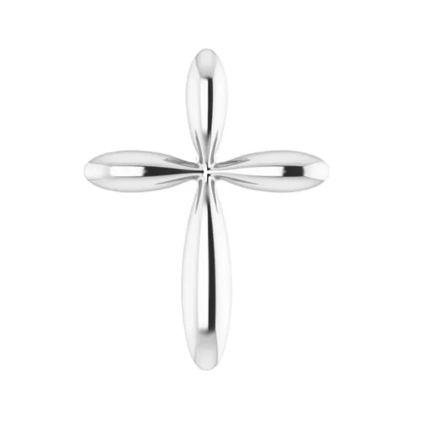 14KT WG ROUNDED CROSS PENDANT  Lennon's W.B. Wilcox Jewelers New Hartford, NY