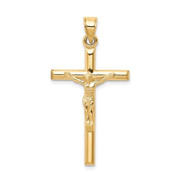 10KYG HOLLOW CRUCIFIX PENDANT Lennon's W.B. Wilcox Jewelers New Hartford, NY