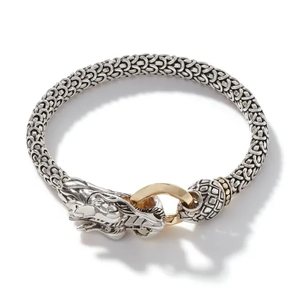 18Kt Yellow Gold and Silver Dragon Bracelet Lennon's W.B. Wilcox Jewelers New Hartford, NY