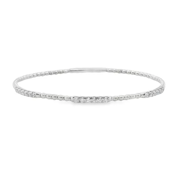 White Gold 14KT Bangle Bracelet 0.72Tw Round Diamonds Lennon's W.B. Wilcox Jewelers New Hartford, NY