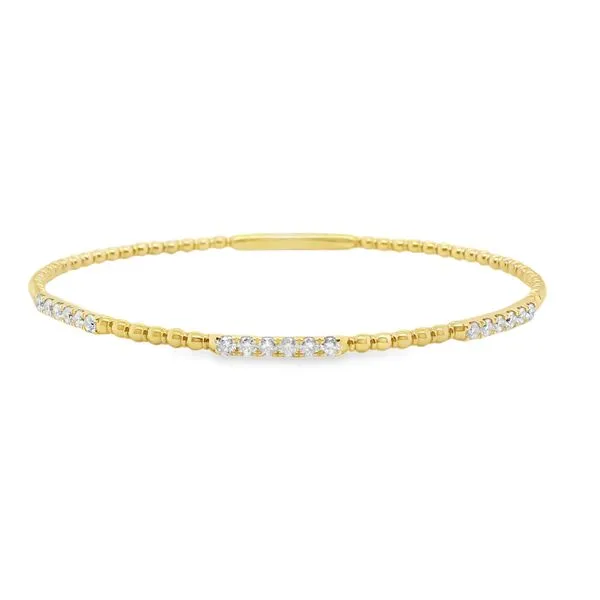 Yellow 14KT Bangle Bracelet 0.72Tw Round Diamonds Lennon's W.B. Wilcox Jewelers New Hartford, NY