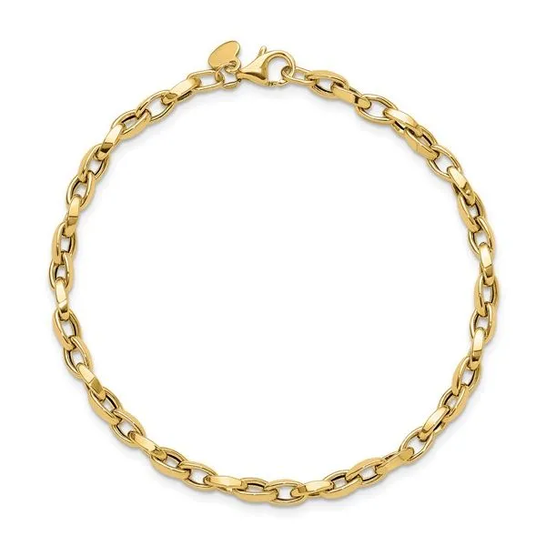 Leslie's 10K Polished Fancy Link Bracelet Lennon's W.B. Wilcox Jewelers New Hartford, NY