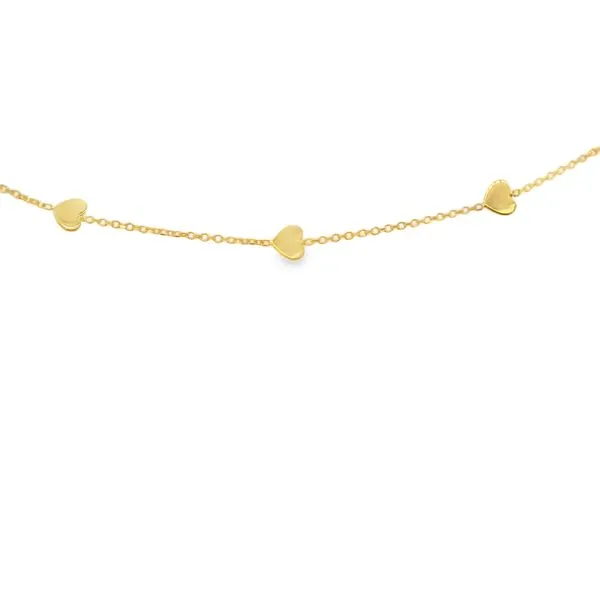 14KY POLISHED HEART STATION ON CHAIN 7.5 BRACELET Lennon's W.B. Wilcox Jewelers New Hartford, NY