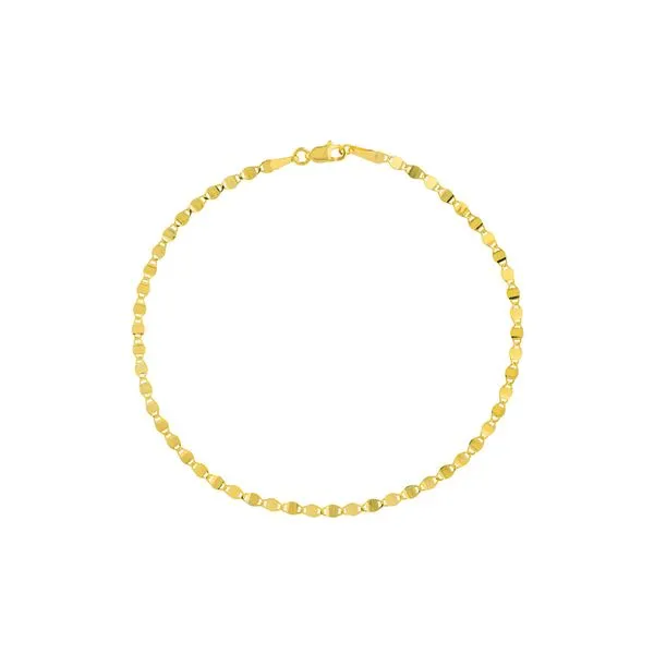 7.25" 10K YG  VALENTINO LINK BRAC. Lennon's W.B. Wilcox Jewelers New Hartford, NY