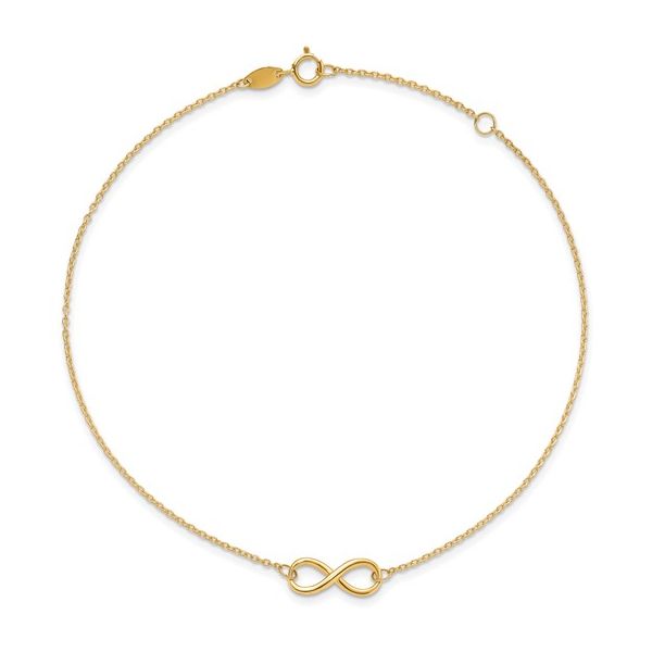 10Kt Yellow Gold Polished Infinity with 7