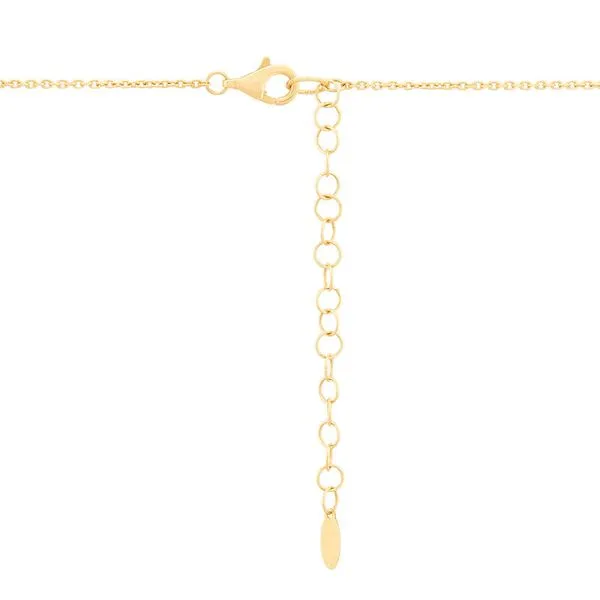 14K YELLOW GOLD OUTLINED CROSS ON 17" CHAIN W/ EXTENDER  Image 3 Lennon's W.B. Wilcox Jewelers New Hartford, NY