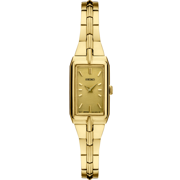 LADIES SEIKO QUARTZ WATCH SWR048  SS GOLD PLATED CHAMPAGNE DIAL Lennon's W.B. Wilcox Jewelers New Hartford, NY
