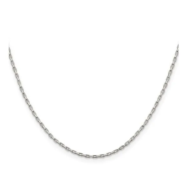 Sterling Silver 1.3MM Elongated Box Chain 18