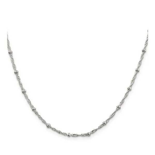 SS 20" SINGAPORE W/ BEADS 2.5MM Lennon's W.B. Wilcox Jewelers New Hartford, NY