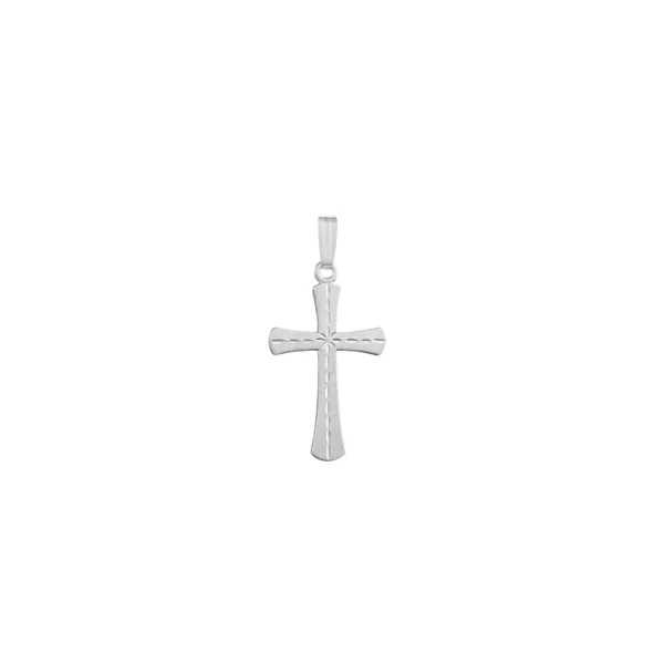 SS HAND ENGRAVED CROSS ON 18" CHAIN Lennon's W.B. Wilcox Jewelers New Hartford, NY