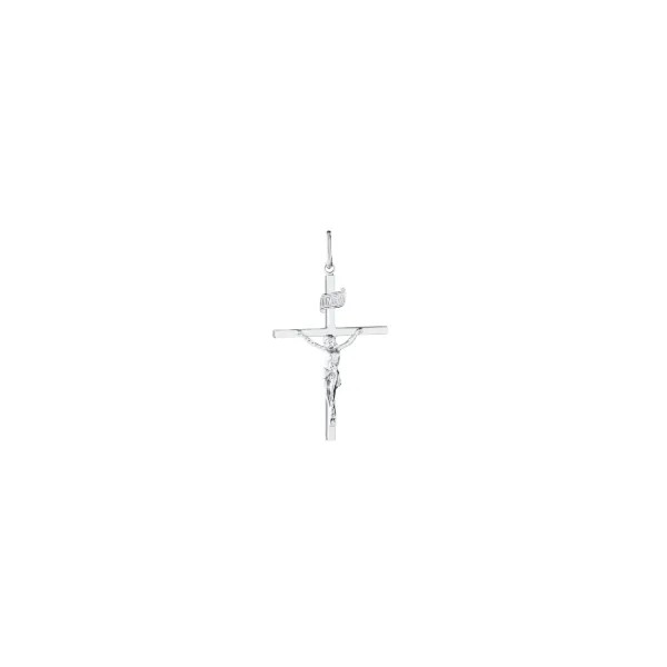 SS POLISHED CRUCIFIX ON 24" CHAIN Lennon's W.B. Wilcox Jewelers New Hartford, NY