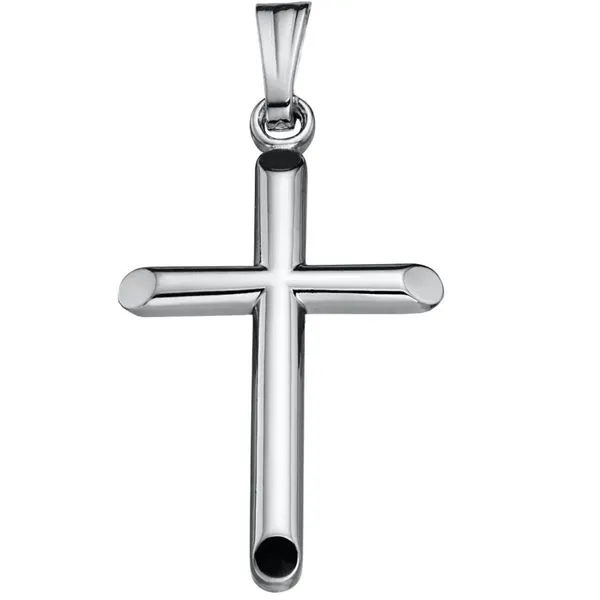 STERLING SILVER SMALL CROSS WITH 18" CHAIN Lennon's W.B. Wilcox Jewelers New Hartford, NY