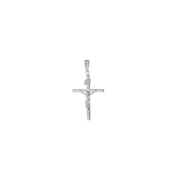 SS MED. SQUARED CRUCIFIX WITH 20" CHAIN Lennon's W.B. Wilcox Jewelers New Hartford, NY