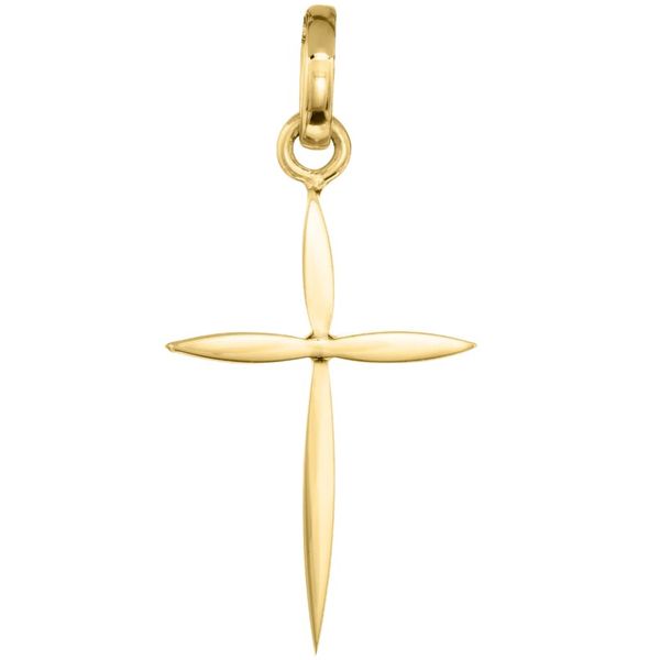 14 KARAT YELLOW GOLD FILLED SMALL CROSS WITH  18" CHAIN Lennon's W.B. Wilcox Jewelers New Hartford, NY